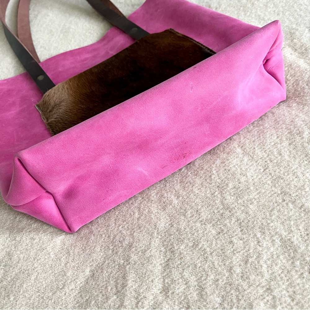 Speckled Fawns handmade leather tote bag - Picture 4 of 8